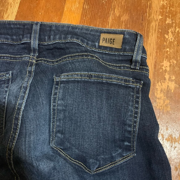 WOMENS PAIGE DARK WASH SKINNY JEANS - Picture 2 of 5